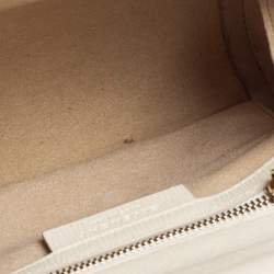 Pre Owned Givenchy Ivory White Leather Mini Pandora Box Crossbody Bag