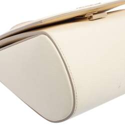 Pre Owned Givenchy Ivory White Leather Mini Pandora Box Crossbody Bag