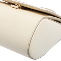 Pre Owned Givenchy Ivory White Leather Mini Pandora Box Crossbody Bag