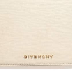 Pre Owned Givenchy Ivory White Leather Mini Pandora Box Crossbody Bag