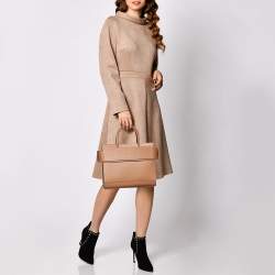 Pre Owned Givenchy Brown Leather Small Horizon Tote