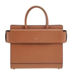 Pre Owned Givenchy Brown Leather Small Horizon Tote
