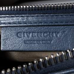 Pre Owned Givenchy Navy Blue Leather Mini Antigona Satchel