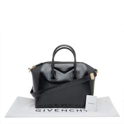 Pre Owned حقيبة ساتشل جيفنشي أنتيغونا جلد سوداء متوسطة 