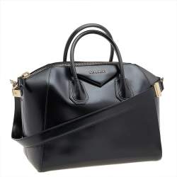 Pre Owned حقيبة ساتشل جيفنشي أنتيغونا جلد سوداء متوسطة 