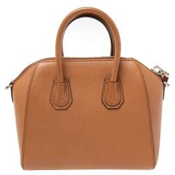 Pre Owned Givenchy Brown Leather Mini Antigona Satchel