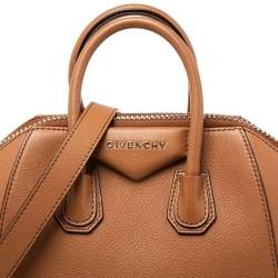 Pre Owned Givenchy Brown Leather Mini Antigona Satchel