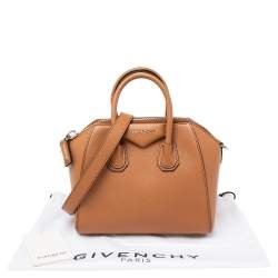 Pre Owned Givenchy Brown Leather Mini Antigona Satchel