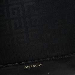 Pre Owned Givenchy Black Monogram Canvas and Leather Hobo