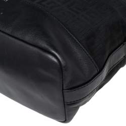 Pre Owned Givenchy Black Monogram Canvas and Leather Hobo