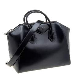 Pre Owned حقيبة ساتشل جيفنشي أنتيغونا جلد أسود متوسطة