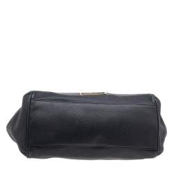 Pre Owned Givenchy Black Leather Top Zip Satchel