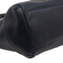 Pre Owned Givenchy Black Leather Top Zip Satchel