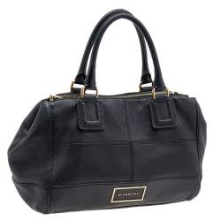 Pre Owned Givenchy Black Leather Top Zip Satchel