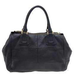 Pre Owned Givenchy Black Leather Top Zip Satchel