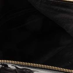 Pre Owned Givenchy Black Monogram Nylon and Patent Leather Metal Handle Hobo