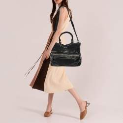 Pre Owned حقيبة كتف غيفنشي باندورا جلد أسود كبيرة