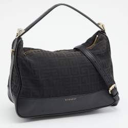 Pre Owned Givenchy Black Canvas and Leather Hobo