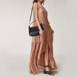 Pre Owned Givenchy Black Canvas and Leather Hobo