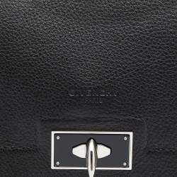 Pre Owned Givenchy Black Leather Shark Tooth Top Handle Bag