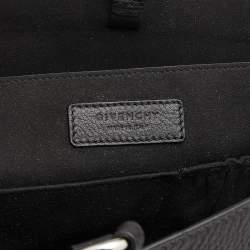 Pre Owned Givenchy Black Leather Shark Tooth Top Handle Bag