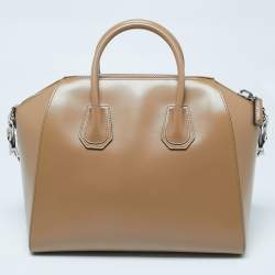 Pre Owned حقيبة ساتشل جيفنشي انتيغونا جلد بيج متوسطة