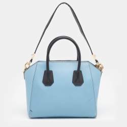 Pre Owned حقيبة ساتشل جيفنشي أنتيغونا جلد أزرق فاتح صغيرة