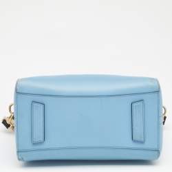 Pre Owned حقيبة ساتشل جيفنشي أنتيغونا جلد أزرق فاتح صغيرة