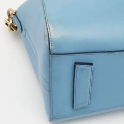 Pre Owned حقيبة ساتشل جيفنشي أنتيغونا جلد أزرق فاتح صغيرة