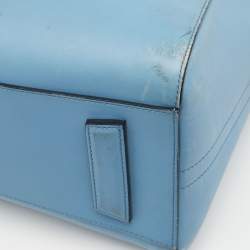 Pre Owned حقيبة ساتشل جيفنشي أنتيغونا جلد أزرق فاتح صغيرة