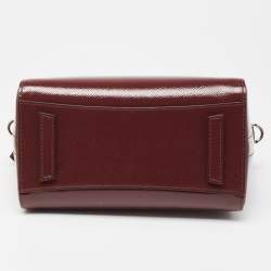 Pre Owned حقيبة ساتشل جيفنشي أنتيجونا جلد عنابي لامع صغيرة