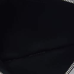 Pre Owned Givenchy Black Rottweiler Line Printed Leather Zip Pouch