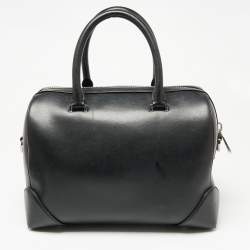 Pre Owned Givenchy Black Leather Medium Lucrezia Star Boston Bag