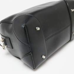 Pre Owned Givenchy Black Leather Medium Lucrezia Star Boston Bag