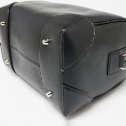 Pre Owned Givenchy Black Leather Medium Lucrezia Star Boston Bag