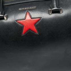 Pre Owned Givenchy Black Leather Medium Lucrezia Star Boston Bag