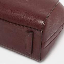 Pre Owned Givenchy Burgundy Leather Mini Antigona Satchel