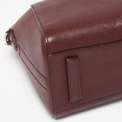 Pre Owned Givenchy Burgundy Leather Mini Antigona Satchel