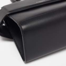 Pre Owned Givenchy Black Leather Nano Horizon Crossbody Bag