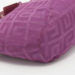 Pre Owned Givenchy Purple Monogram Canvas and Leather Hobo