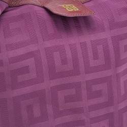 Pre Owned Givenchy Purple Monogram Canvas and Leather Hobo
