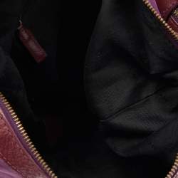 Pre Owned Givenchy Purple Monogram Canvas and Leather Hobo