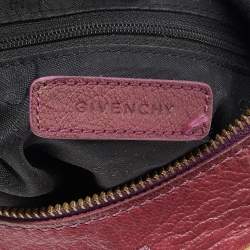Pre Owned Givenchy Purple Monogram Canvas and Leather Hobo