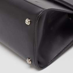 Pre Owned Givenchy Black Leather Mini Horizon Tote