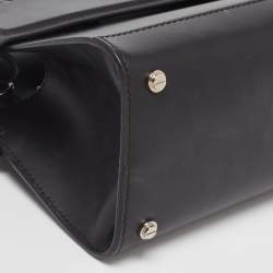 Pre Owned Givenchy Black Leather Mini Horizon Tote