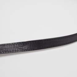 Pre Owned Givenchy Black Leather Mini Horizon Tote