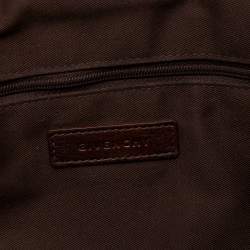 Pre Owned Givenchy Green/Brown Monogram Canvas and Leather Tote