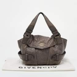 Pre Owned Givenchy Grey Leather Satchel