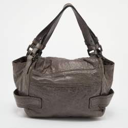 Pre Owned Givenchy Grey Leather Satchel