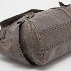 Pre Owned Givenchy Grey Leather Satchel